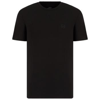 推荐Armani Exchange Small Chest Logo Stretch T-Shirt - Black商品