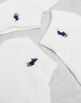 推荐Polo Ralph Lauren 6 pack logo socks in white商品