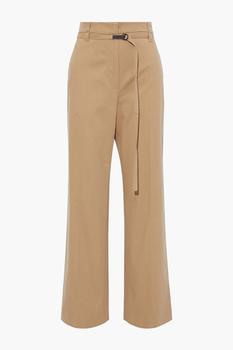 Brunello Cucinelli | Belted cotton-blend twill straight-leg pants商品图片,2.9折