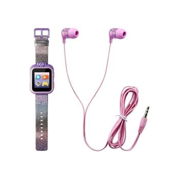 Playzoom | Kid's Purple Gradient Glitter Silicone Strap Touchscreen Smart Watch 42mm with Earbuds Gift Set,商家Macy's,价格¥484