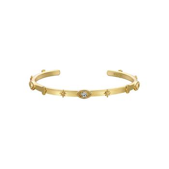 Unwritten | Cubic Zirconia Evil Eye, Star and Hamsa Cuff Bracelet商品图片,3.5折