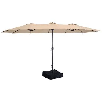 Sunnydaze Decor | 15ft Double-Sided Outdoor Patio Umbrella With Crank Sandbag Base Market,商家Verishop,价格¥1321