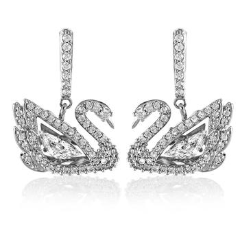 Swarovski | Dancing Swan Pierced Earrings商品图片,6.6折, 满$275减$25, 满减