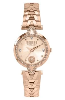 推荐Versace V Versus Crystal Rose Gold Dial Bracelet Watch, 34mm商品