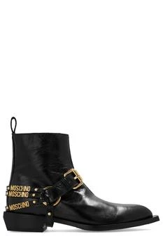 Moschino | Moschino Logo Lettering Ankle Boots 5.7折起
