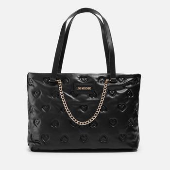 Love Leather, Love Moschino | Love Moschino Heart Quilted Faux Leather Tote Bag商品图片 额外7.5折, 额外七五折