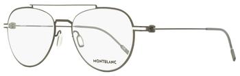 万宝龙眼镜, MontBlanc | Montblanc Men's Oval Eyeglasses MB0001O 006 Ruthenium 56mm商品图片 4折