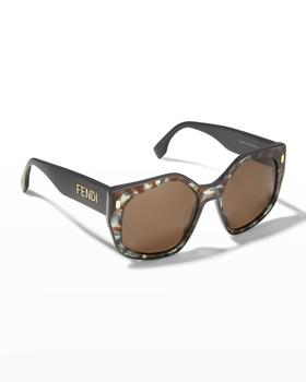 墨镜fendi评价, Fendi | Geometric Acetate Butterfly Sunglasses商品图片 