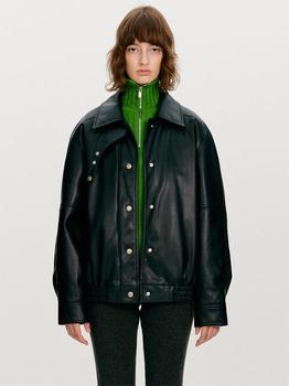 商品TheOpen Product | Faux Leather Bomber Jacket (Black),商家W Concept,价格¥2305图片