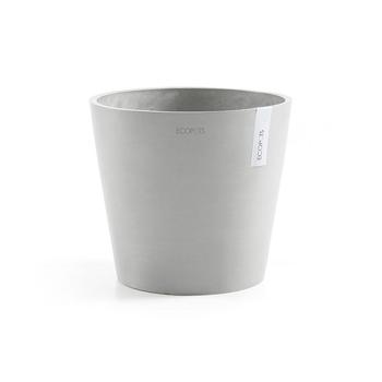 商品ECOPOTS | Amsterdam Round Plastic Flower Pot, White Grey, 12",商家Macy's,价格¥249图片