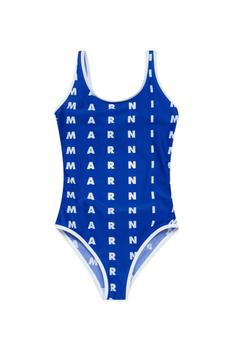 商品Marni | Mm10f Swimsuit Marni Blue One-piece Swimming Costume In Lycra With Allover Logo,商家Italist,价格¥993图片