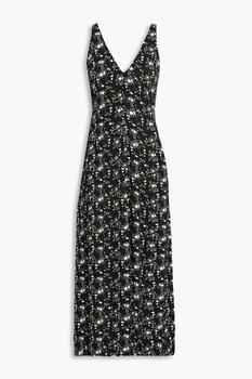 ganni连衣裙推荐, Ganni | Floral-print gauze midi dress商品图片 4.9折