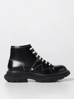 推荐Alexander McQueen Tread ankle boots in leather商品