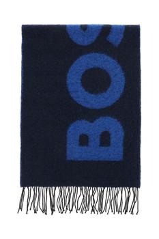 Hugo Boss | Boss Bouclé Wool Blend Scarf With Logo商品图片,7.3折