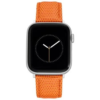 WITHit | Orange Genuine Leather Strap with Silver-Tone Stainless Steel Lugs for 42mm, 44mm, 45mm, Ultra 49mm Apple Watch,商家Macy's,价格¥300