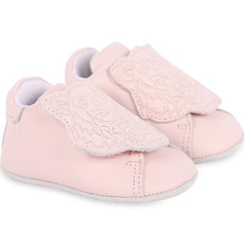 kenzo鞋真假, Kenzo | Tiger embroidery velcro strap leather pre walkers in pink商品图片 6折