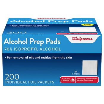 商品Walgreens | Alcohol Prep Pads Isopropyl Alcohol 70%,商家Walgreens,价格¥34图片