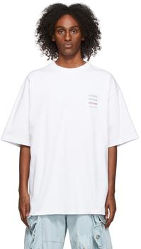 We11done | White Crystal Logo T-Shirt商品图片,额外8.5折, 独家减免邮费, 额外八五折