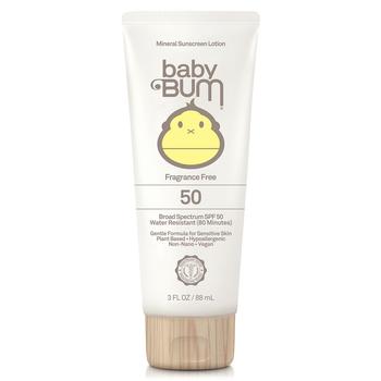 商品Baby Bum SPF 50 Mineral Sunscreen Lotion, 3-oz.图片