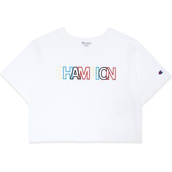 CHAMPION | Overlap Block Heritage Crop Logo T-Shirt - White商品图片,额外8折, 额外八折