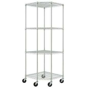商品TRINITY | Ecostorage 4-Tier Corner Wire Shelving Rack with NSF Includes Wheels,商家Macy's,价格¥1205图片