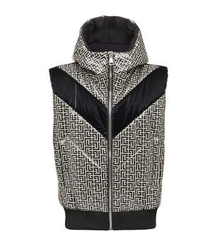 Balmain | Monogram Print Padded Gilet 