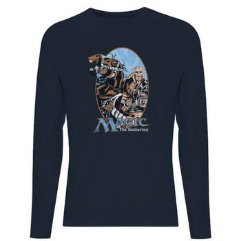 Magic the Gathering | Magic: the Gathering Retro Unisex Long Sleeve T-Shirt - Navy商品图片,独家减免邮费