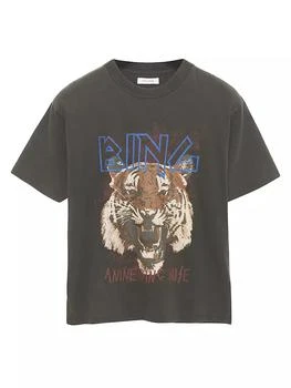 ANINE BING | Tiger Graphic Cotton T-Shirt 