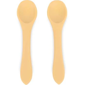 Baby Livia | Silicone spoons 2 pack in yellow,商家BAMBINIFASHION,价格¥120
