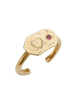 商品Maison Mönik | Precious Goldtone & Ruby Adjustable Ring,商家Saks Fifth Avenue,价格¥1045图片