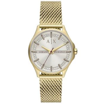 Armani Exchange | Women's Lady Hampton Three Hand Gold-Tone Stainless Steel Watch 36mm 