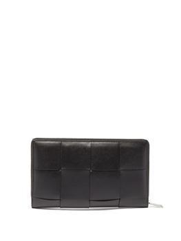 Bottega Veneta | Intrecciato zipped leather wallet商品图片,
