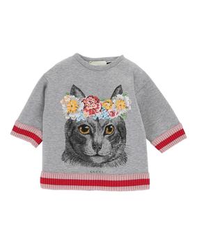 商品Gucci | Kids Cat 3/4 Sleeve Sweater,商家Maison Beyond,价格¥710图片