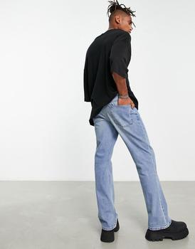 ASOS | ASOS DESIGN retro bootcut jeans in mid wash blue商品图片,