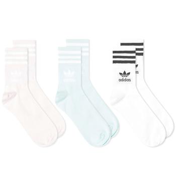 美国阿迪达斯, Adidas | Adidas Womens 80’S Aerobic Crew Sock - 3 Pack商品图片 7.8折