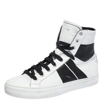 product Amiri Black/White Leather Sunset Lace High Top Sneakers Size 42 image