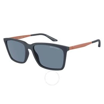 Armani Exchange | Dark Blue Rectangular Men's Sunglasses AX4138SF 81812V 57 4.5折, 满$200减$10, 满减