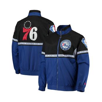 推荐Men's Black, Royal Philadelphia 76ers NBA 75th Anniversary Academy II Full-Zip Jacket商品