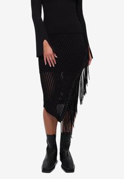 推荐Jensie Pointelle Fringe Midi Skirt商品