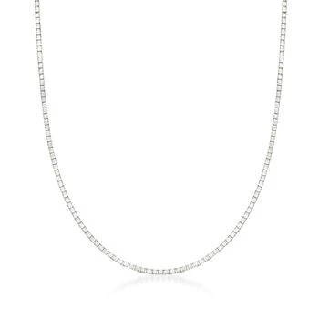 Ross-Simons | Ross-Simons 0.8mm 14kt White Gold Box Chain Necklace,商家Premium Outlets,价格¥2198