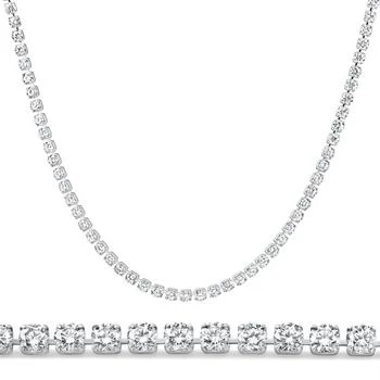 Pompeii3 | Platinum 8 3/4Ct Diamond Tennis Necklace Lab Grown 17",商家Premium Outlets,价格¥34371
