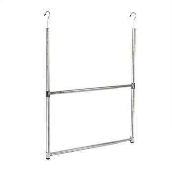商品Oceanstar | Oceanstar 2-Tier Portable Adjustable Closet Hanger Rod, Chrome,商家Premium Outlets,价格¥301图片
