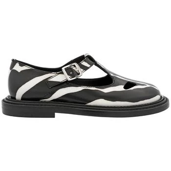 Burberry | Ladies Hannie Zebra Leather T-bar Shoes 1.6折