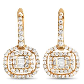 商品LB Exclusive | 14K Yellow Gold 0.68ct Diamond Drop Earrings,商家Jomashop,价格¥5419图片
