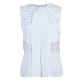 PRABAL GURUNG, PRABAL GURUNG | Prabal Gurung White Sleeveless Lace Insert Top M商品图片 3.8折