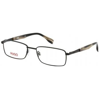 推荐Hugo Men's Eyeglasses - Clear Lens Rectangular Matte Black Frame | HG 0332 0003 00商品