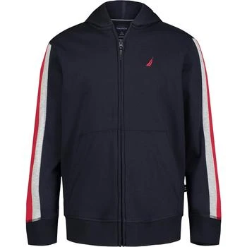 Nautica | Little Boys Side Stripe Fleece Hoodie,商家Macy's,价格¥150