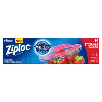 商品Ziploc | Storage Bags with Grip 'n Seal Technology, Gallon,商家Walgreens,价格¥32图片