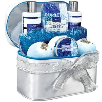 Lovery | Lovery Home Spa Gift Baskets - Ocean Bliss Spa Set - Glitter Eye Gel Mask & More,商家Premium Outlets,价格¥415