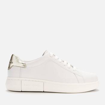 Kate Spade Surprise, Kate Spade | Kate Spade New York Women's Lift Leather Cupsole Trainers - Optic White/Pale Gold商品图片 